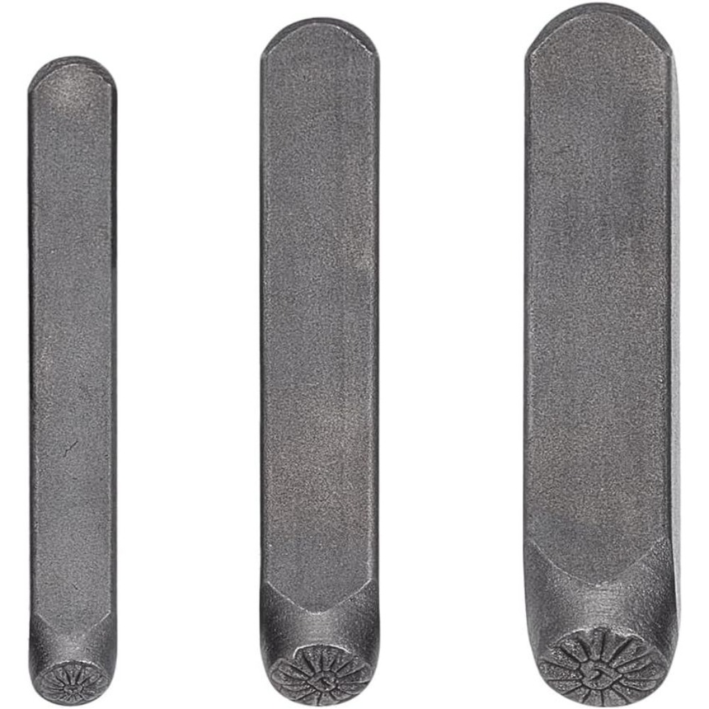 Leatherwork Jewelry - Juego de 3 Sellos Metálicos con