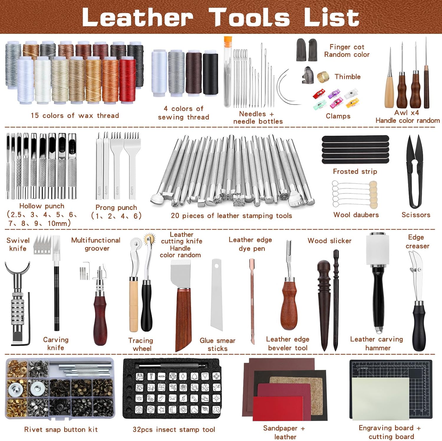 Kit de Herramientas para Traba - Leather Working reseña y precio