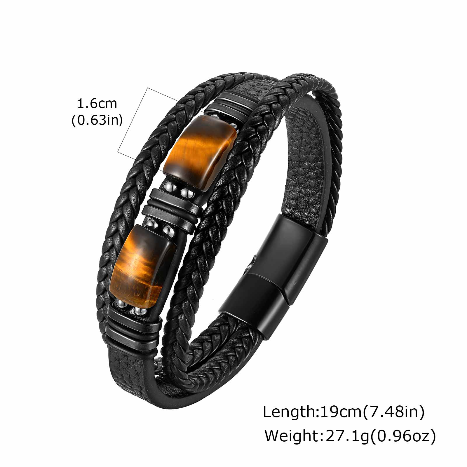 Brazalete de cuero trenzado pa - Leatherwork Jewelry reseña y precio