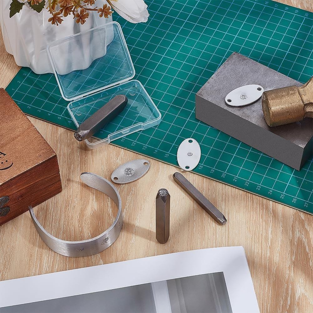 Juego de 3 Sellos Metálicos co - Leatherwork Jewelry reseña y precio